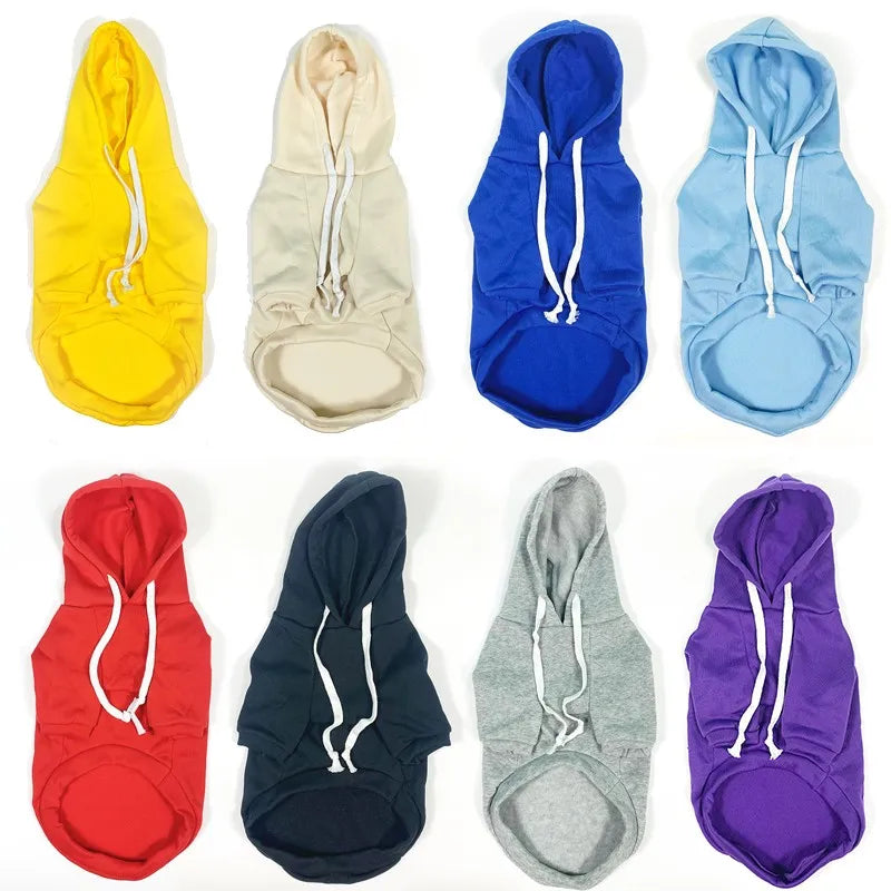 Sweat à capuche chien stylé lettres petits moyens