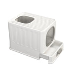 Bac litière chat XL entrée haut fermée anti-éclaboussures