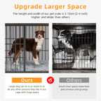 Cage chien meuble métal bois 3 portes bac amovible