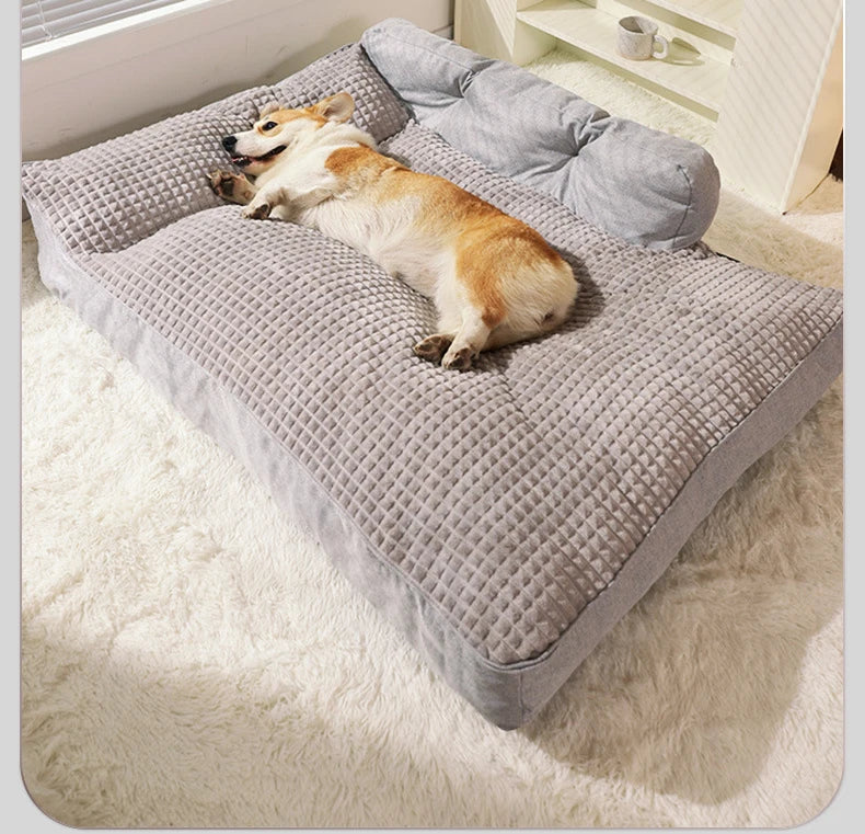 Canapé chien grande taille couchage profond hiver