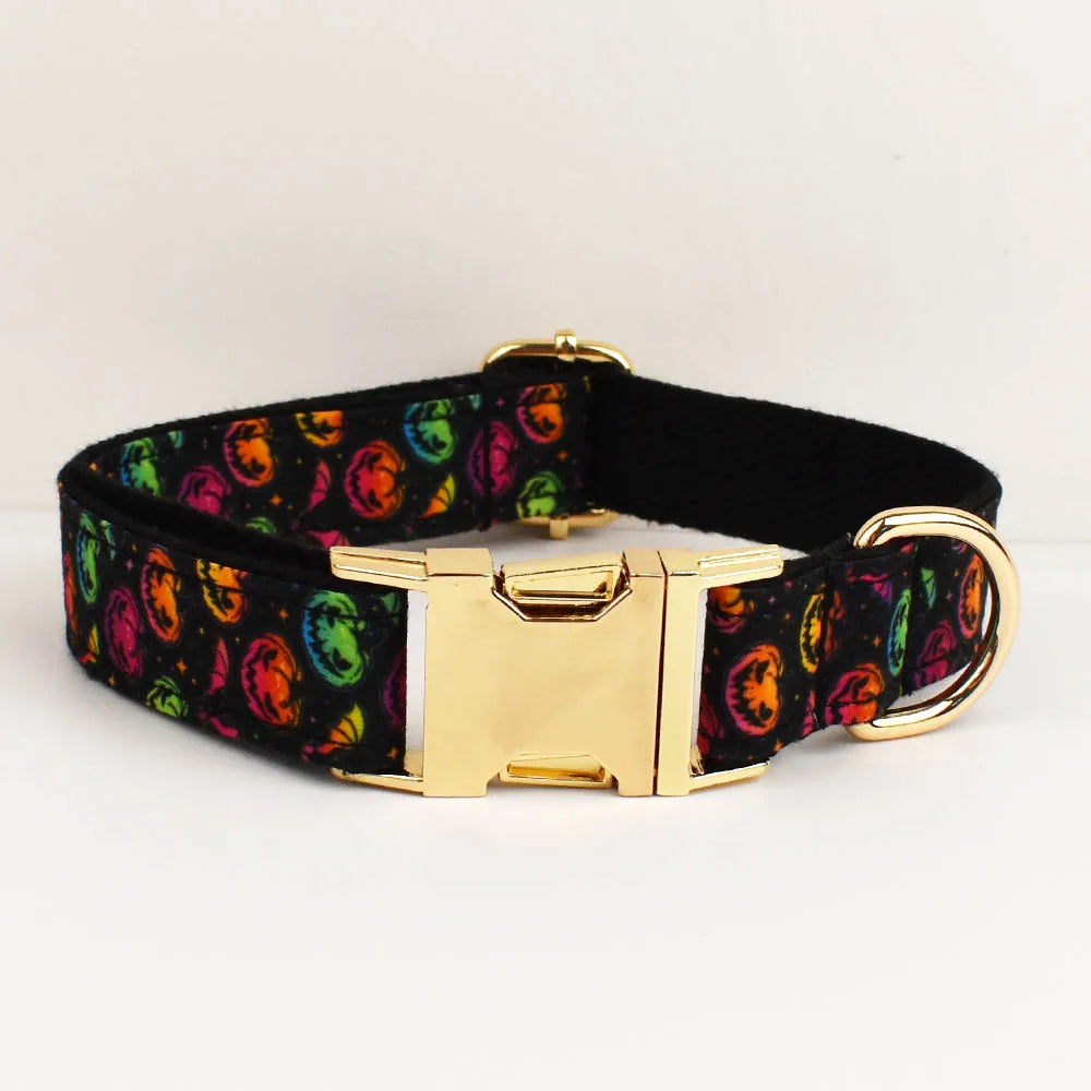 Collier chien Halloween personnalisé gravé – Sécurité & confort