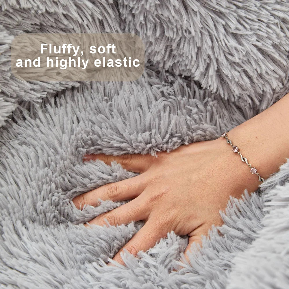 Lit nid patte ours peluche hiver S–XL chien chat