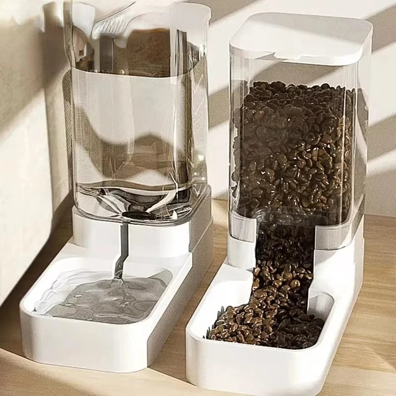 Distributeur eau nourriture chien chat gamelle transparente