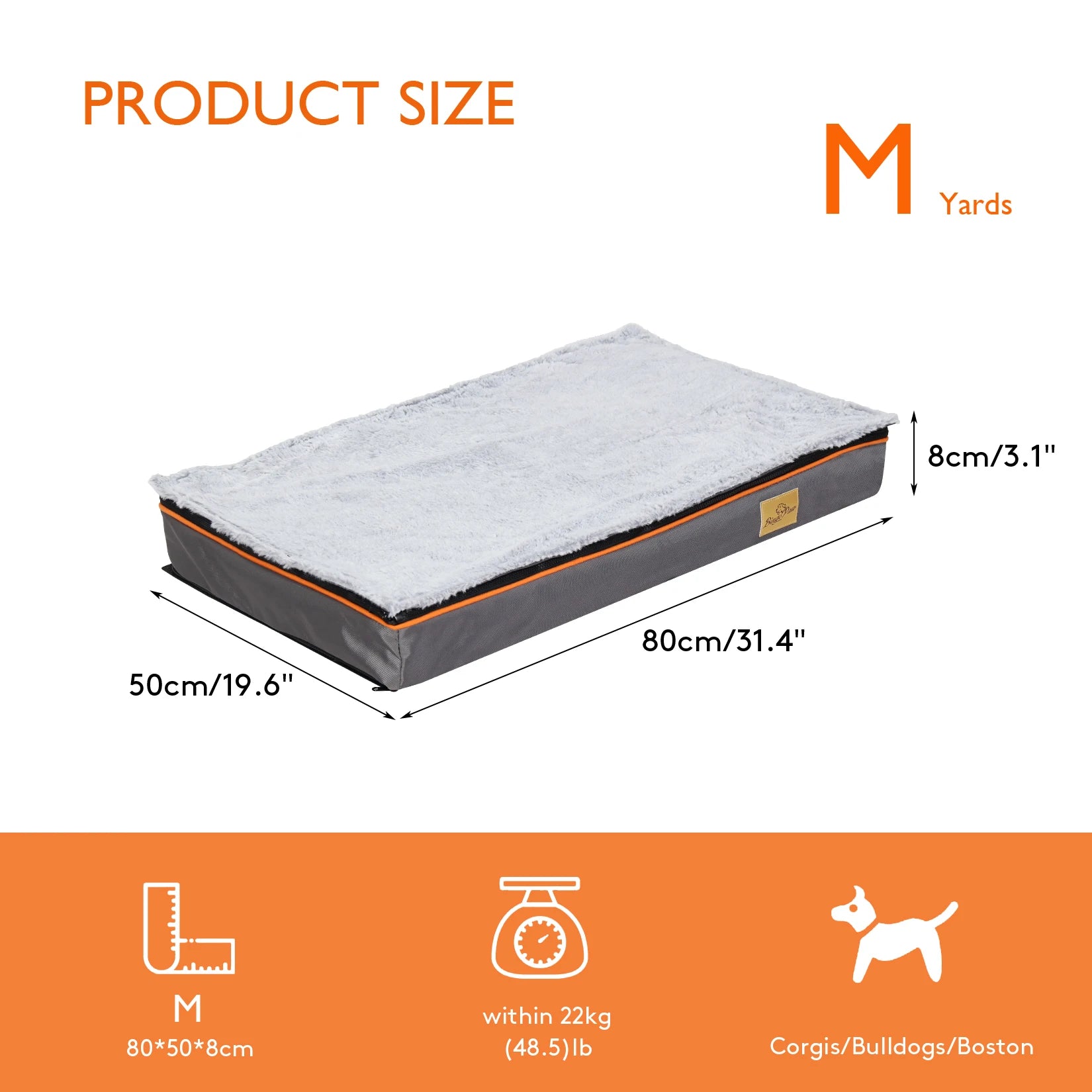 Lit chien grande taille orthopédique housse lavable