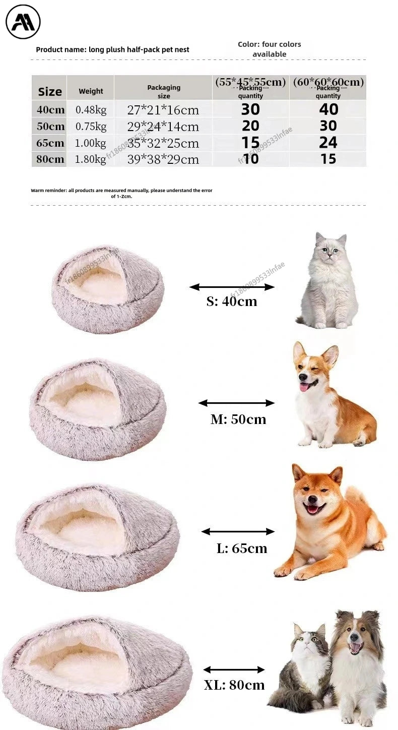 Nid cocon ultra-moelleux pour chat – Chaleur & sécurité absolues