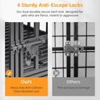 Cage chien XL empilable double niveau roulettes