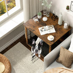 Cage chien meuble bois métal S–L portes doubles