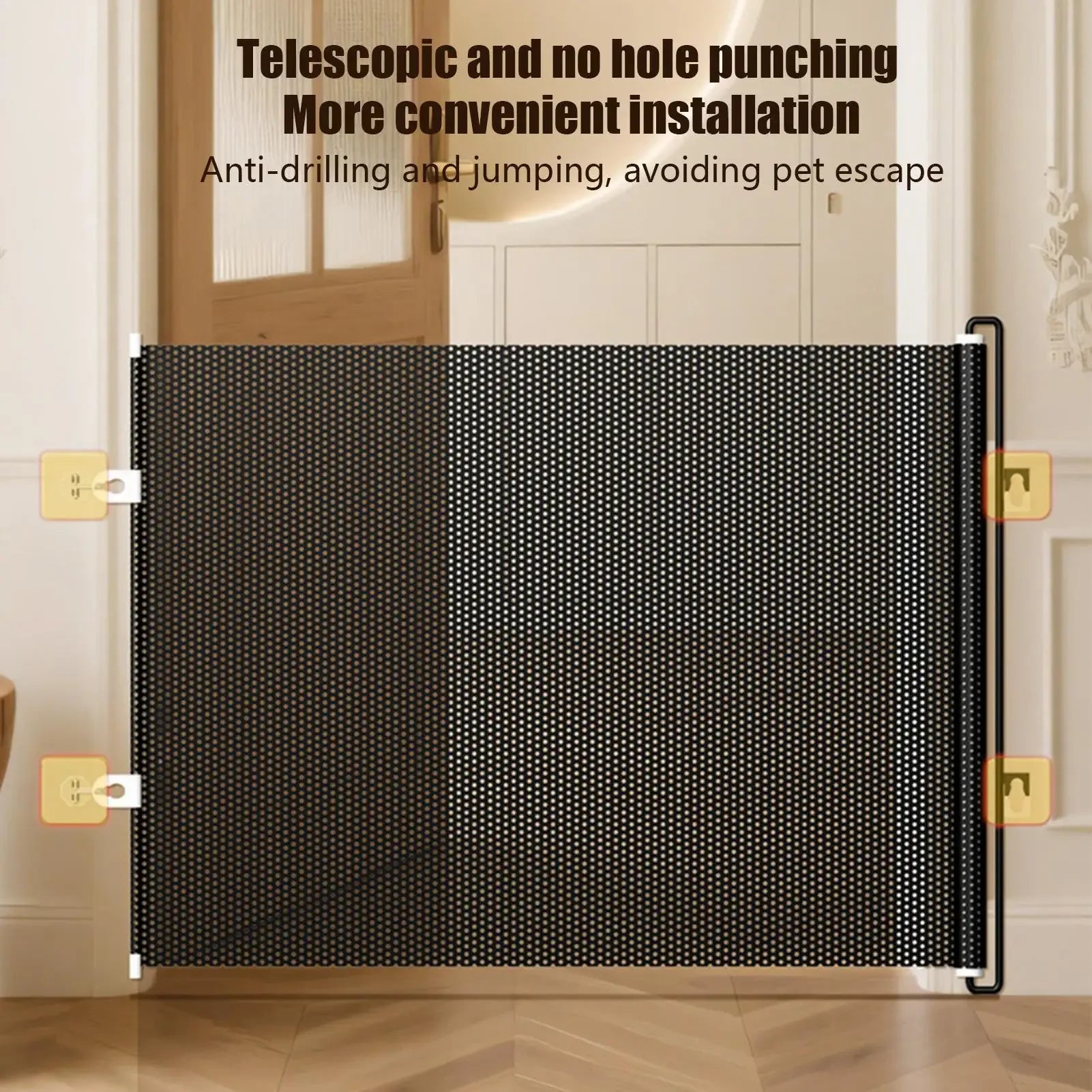 Barrière sécurité rétractable 49 pouces sans perçage