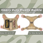 Harnais tactique pour petits chiens – gilet militaire pour chien d’assistance avec poignée verticale et bandes réfléchissantes, pour l’entraînement en extérieur.