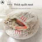 Nid cocon ultra-moelleux pour chat – Chaleur & sécurité absolues