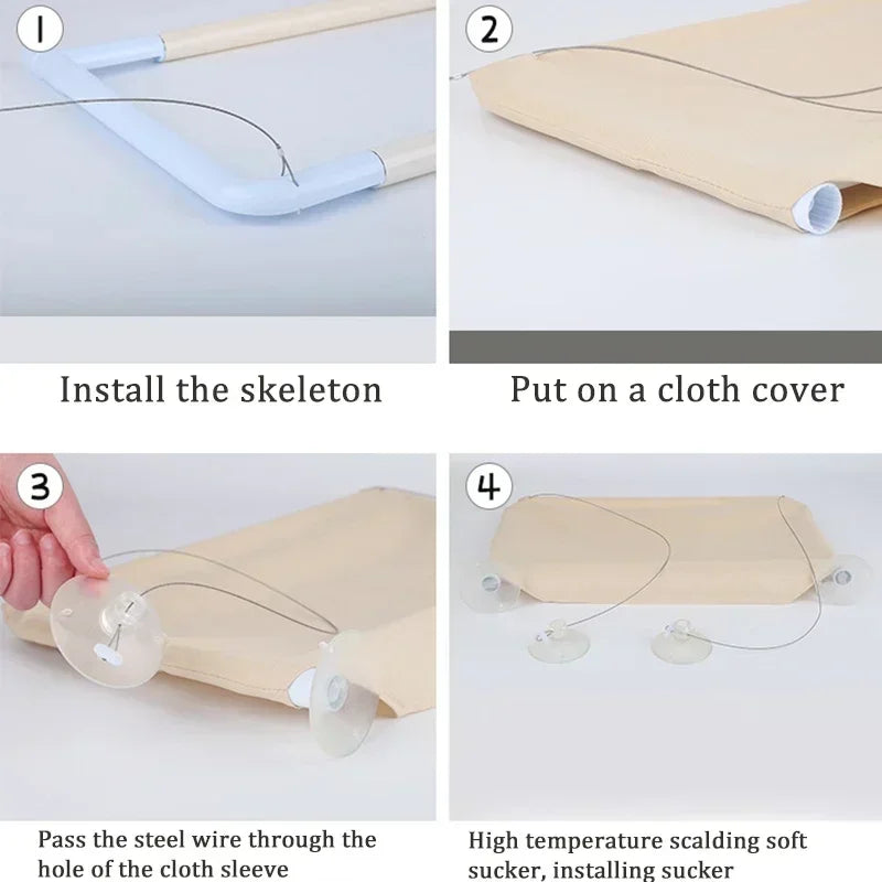 Hamac fenêtre chat suspendu support 20 kg ensoleillé