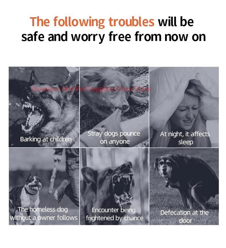 Répulsif chien ultrason anti-aboiement rechargeable LED