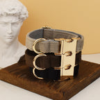 Collier chien velours personnalisé