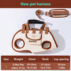 Sac transport animal extérieur réglable clip harnais