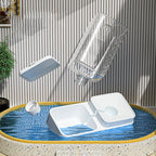 Distributeur eau nourriture chien chat gamelle transparente