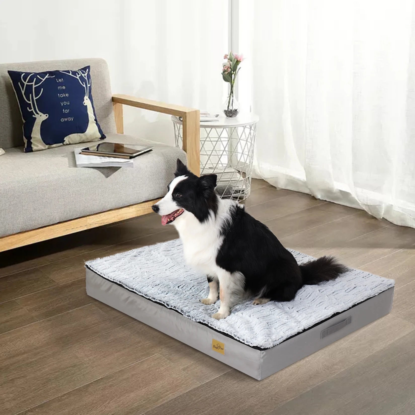 Lit chien L–3XL orthopédique apaisant housse