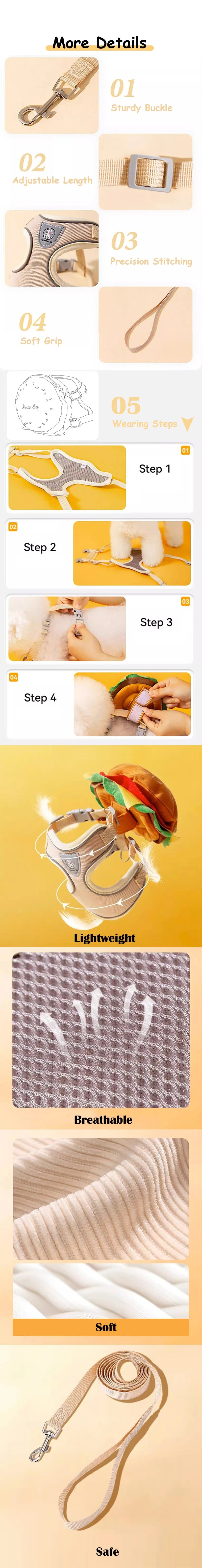 Harnais chien burger