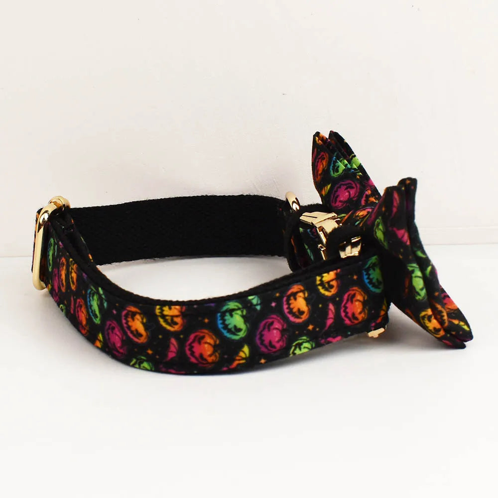 Collier chien Halloween personnalisé gravé – Sécurité & confort