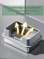 Bac litière chat inox XL