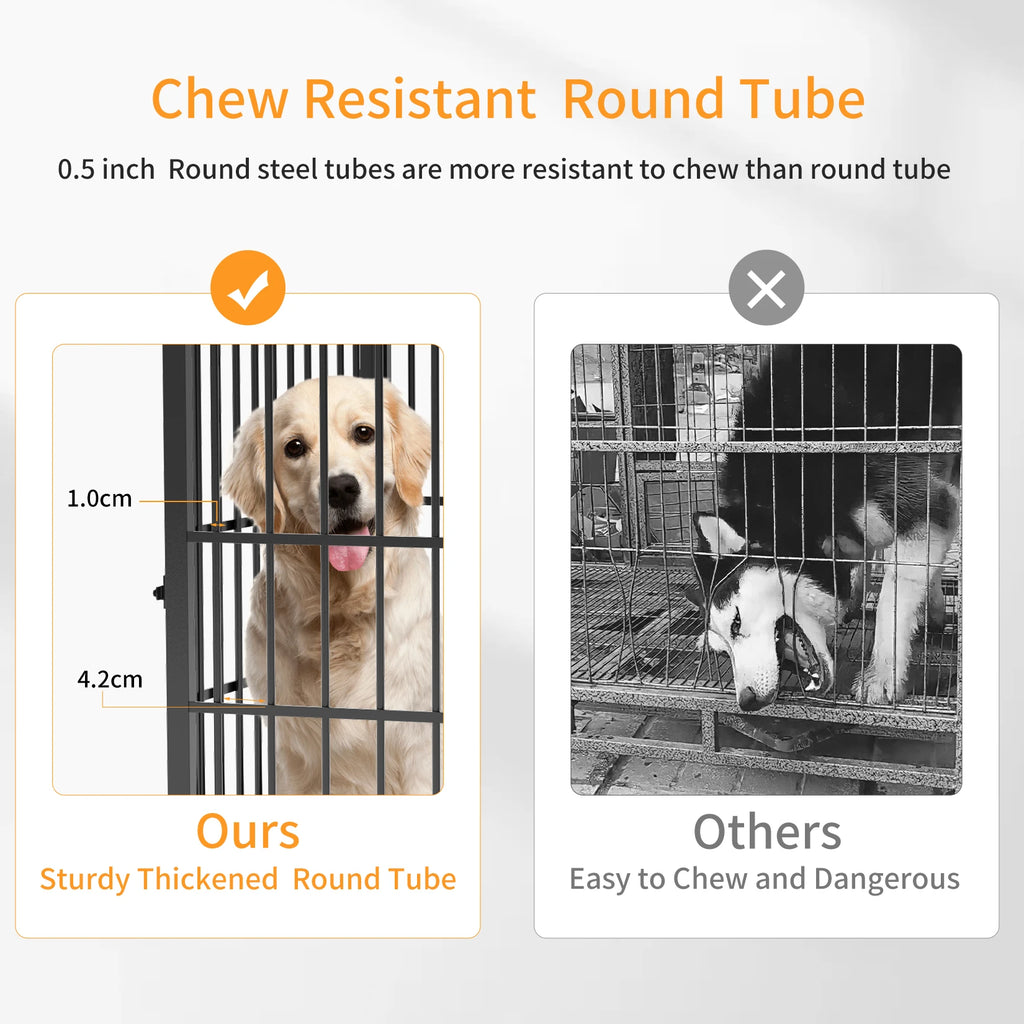 Cage chien meuble bois XL table d’appoint 3 portes