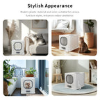 Bac litière chat XL entrée haut fermée anti-éclaboussures