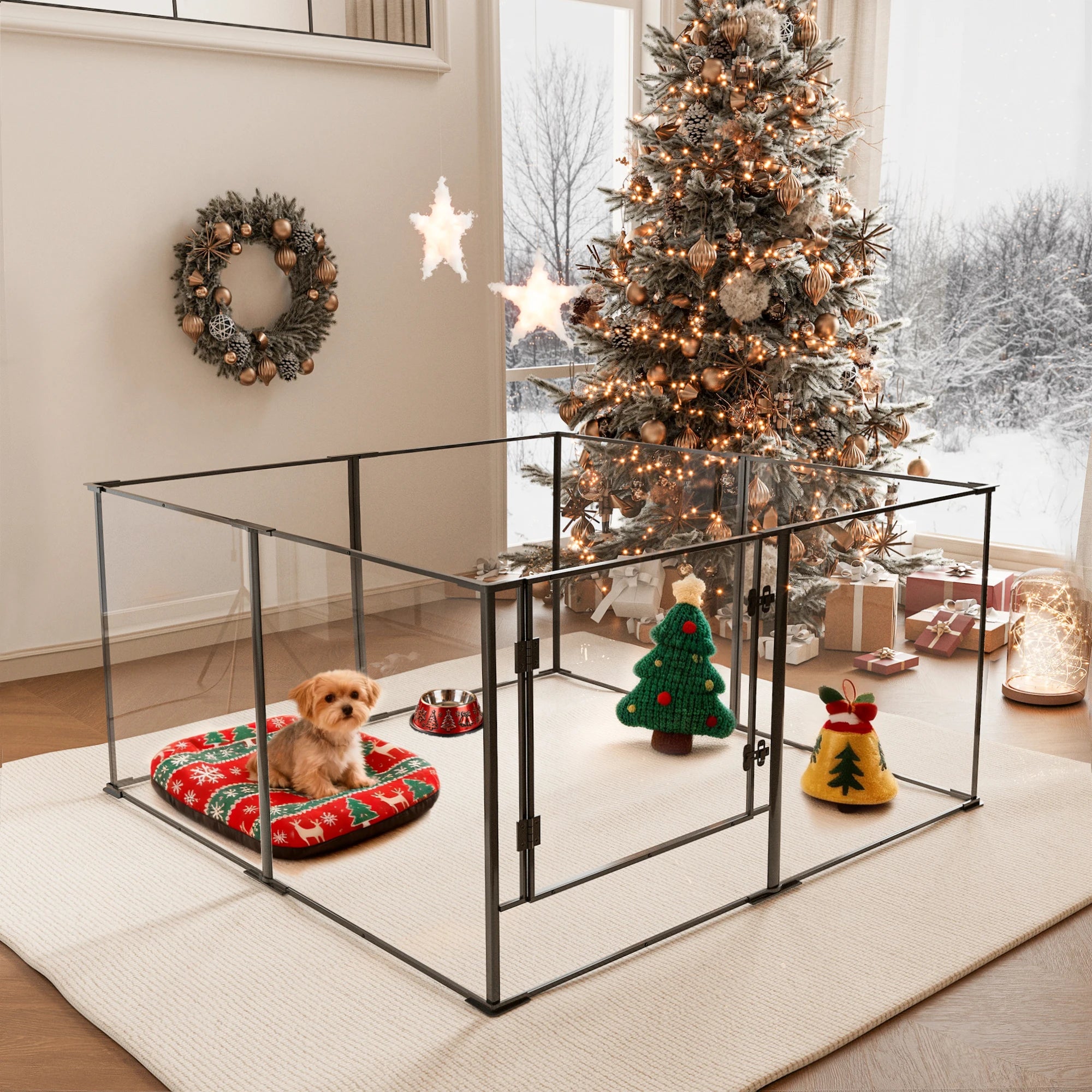 Parc intérieur design pour animaux – Sécurité, transparence & élégance