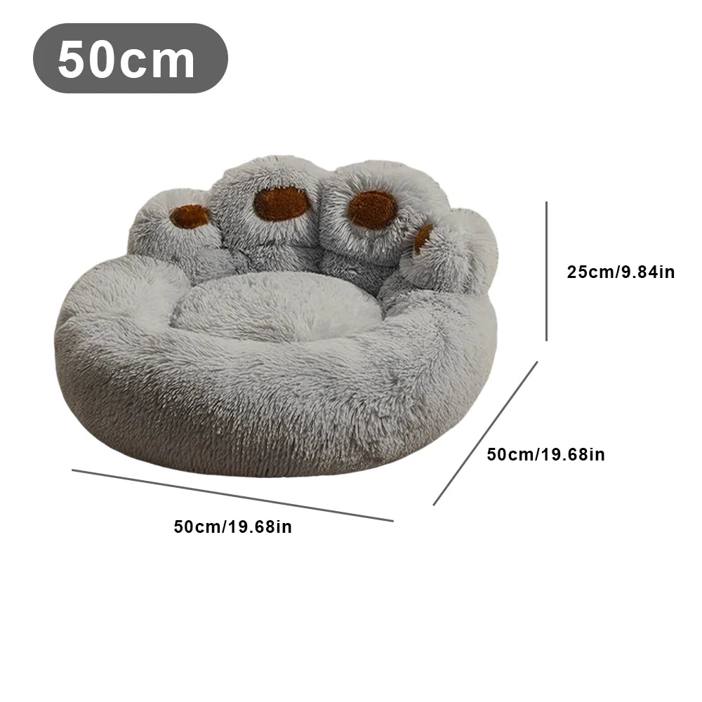 Lit nid patte ours peluche hiver S–XL chien chat