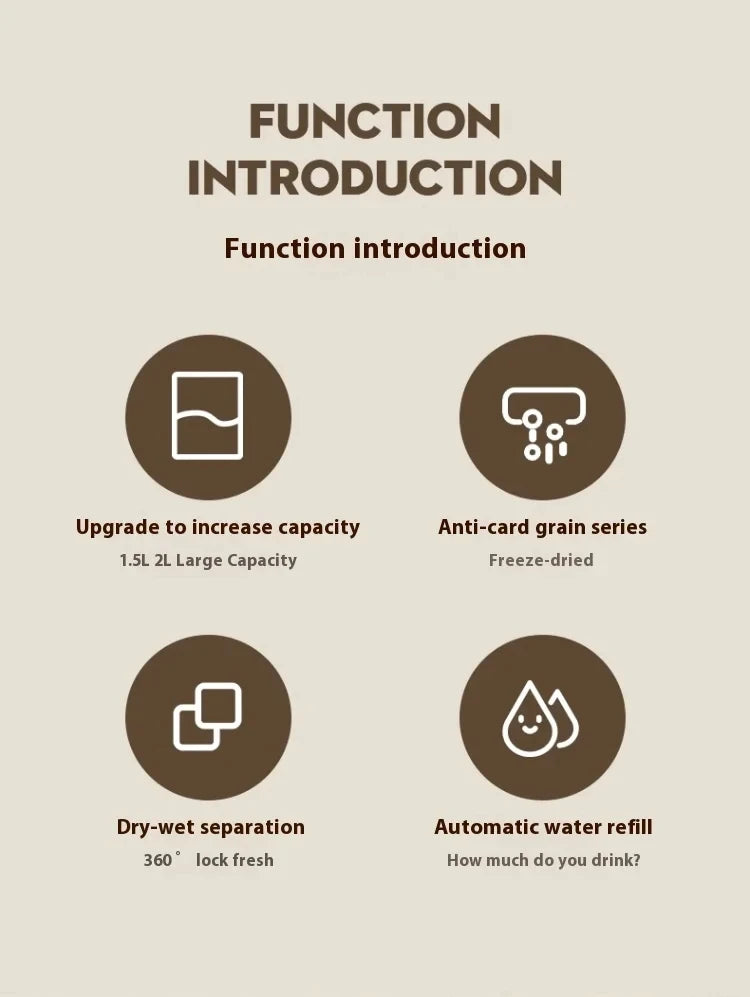 Distributeur eau nourriture chien chat gravité antidérapant