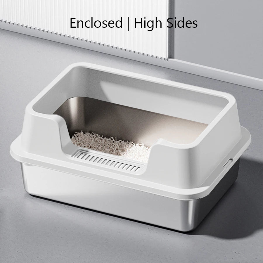 Bac litière chat inox XL