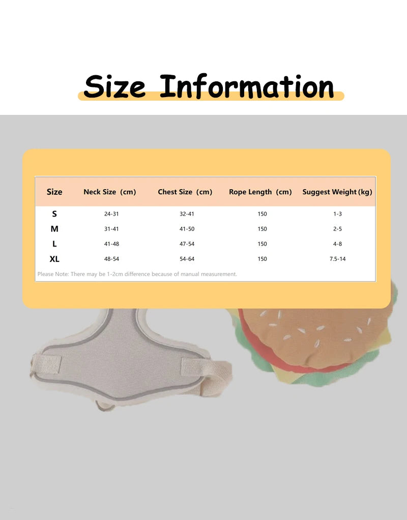 Harnais chien burger