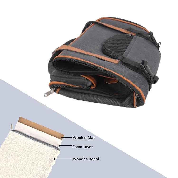 Sac transport animal anti-affaissement poches voyage