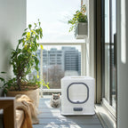 Bac litière chat XL entrée haut fermée anti-éclaboussures