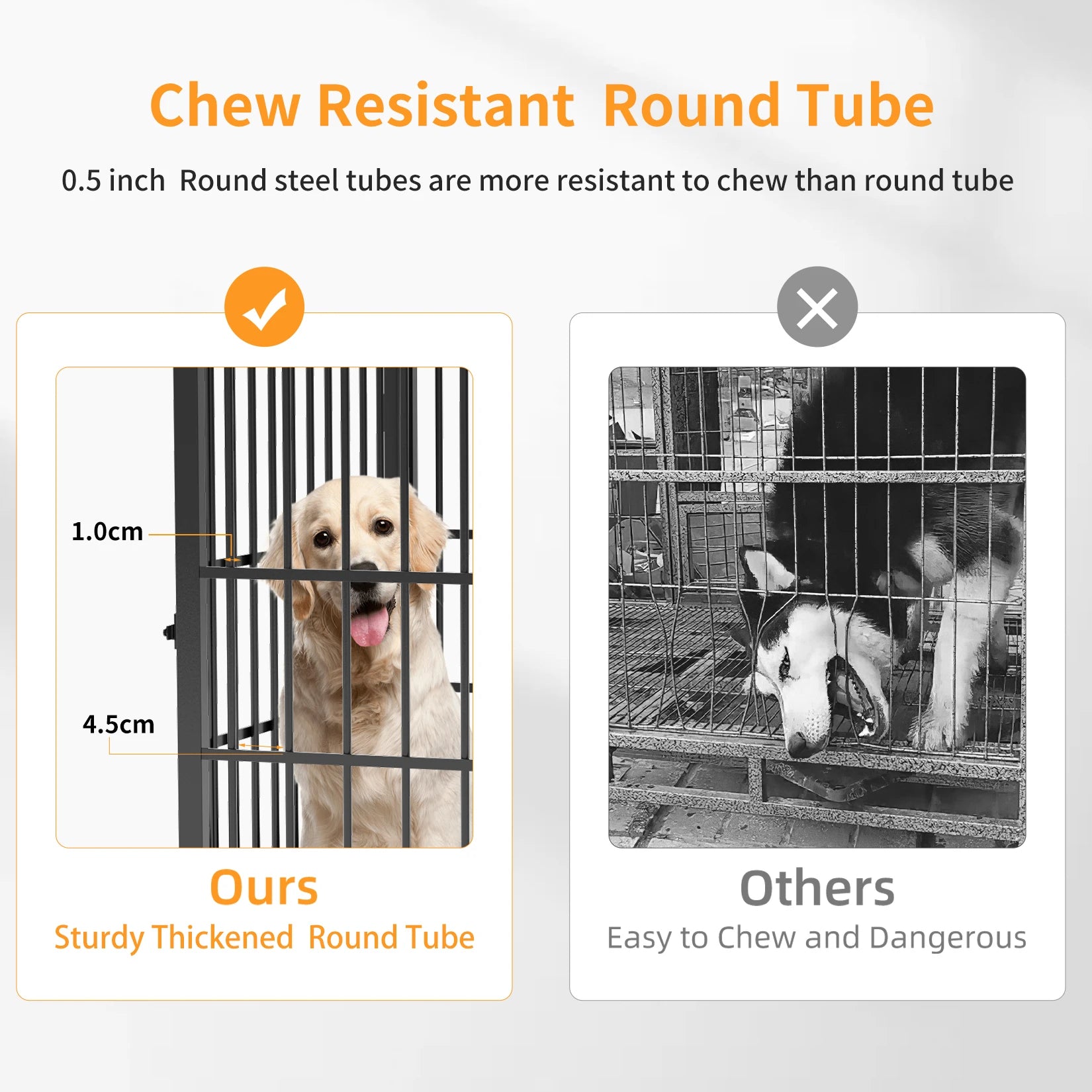 Cage chien meuble métal bois 3 portes bac amovible