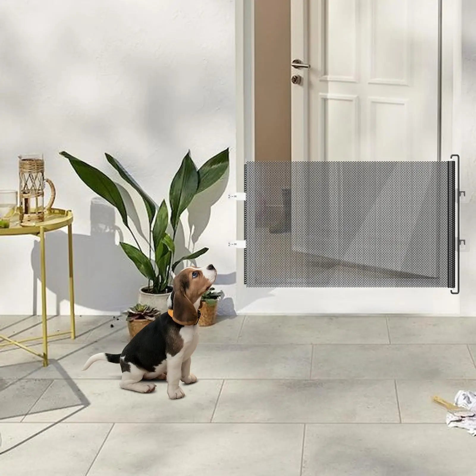 Barrière sécurité rétractable 49 pouces sans perçage