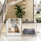 Parc chien acrylique transparent mise bas imperméable