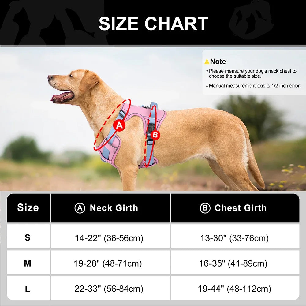 Harnais gilet chien respirant nylon réfléchissant réglable