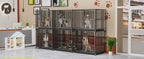 Cage chien XL empilable double niveau roulettes
