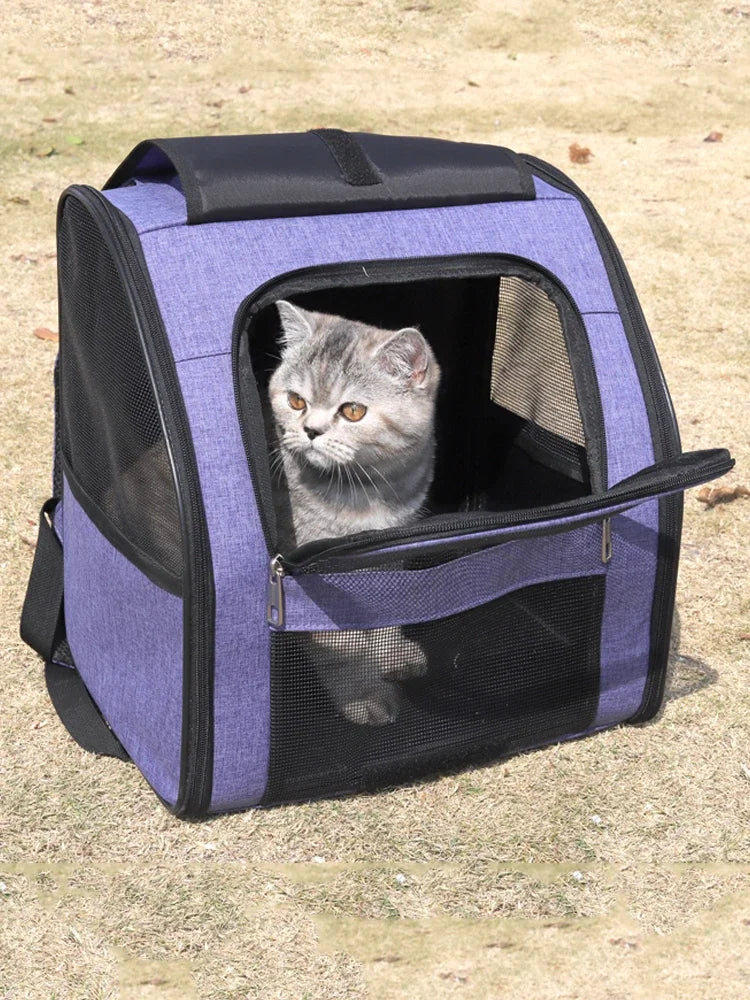 Sac à dos transport chat maille respirante léger
