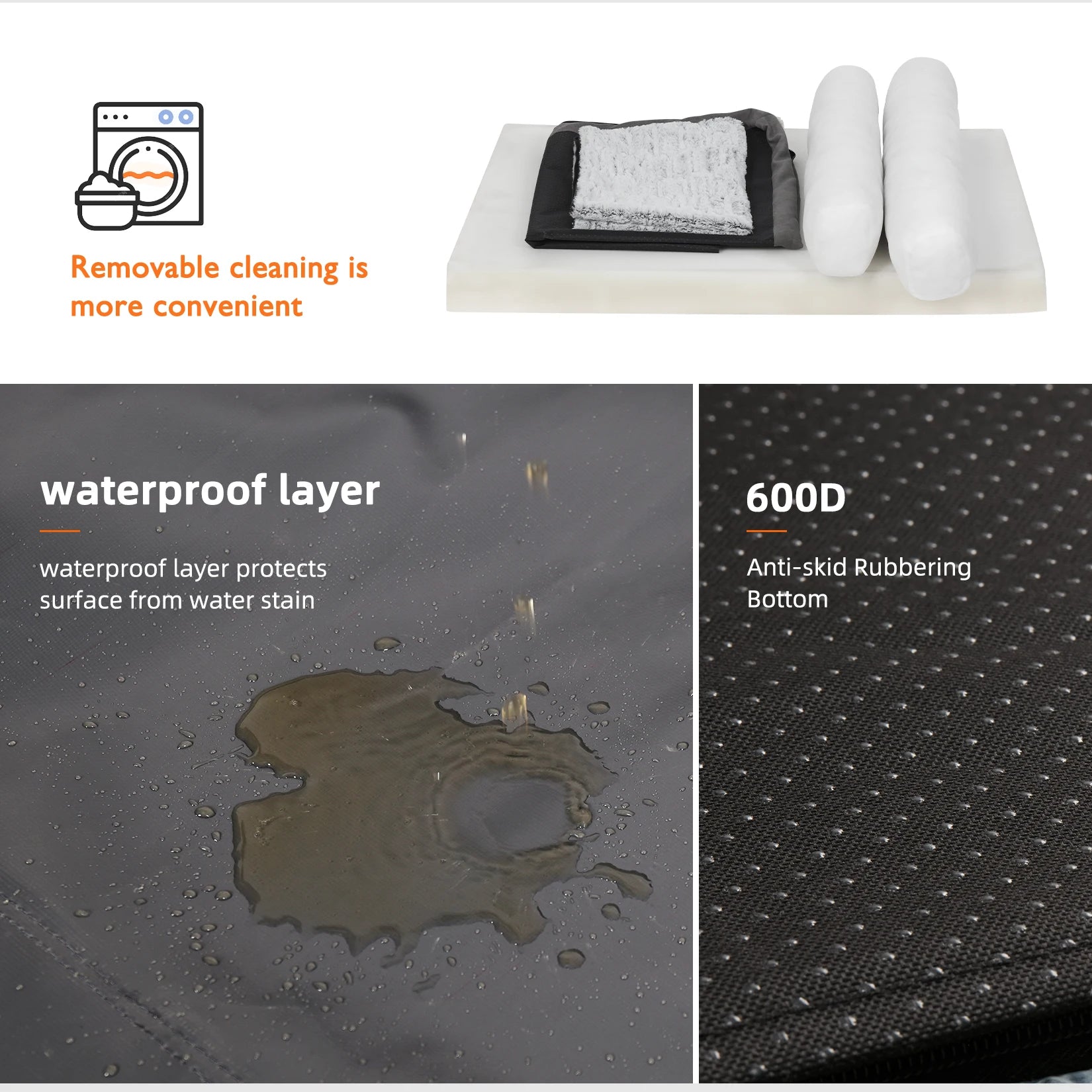 Panier chien L apaisant peluche amovible robuste