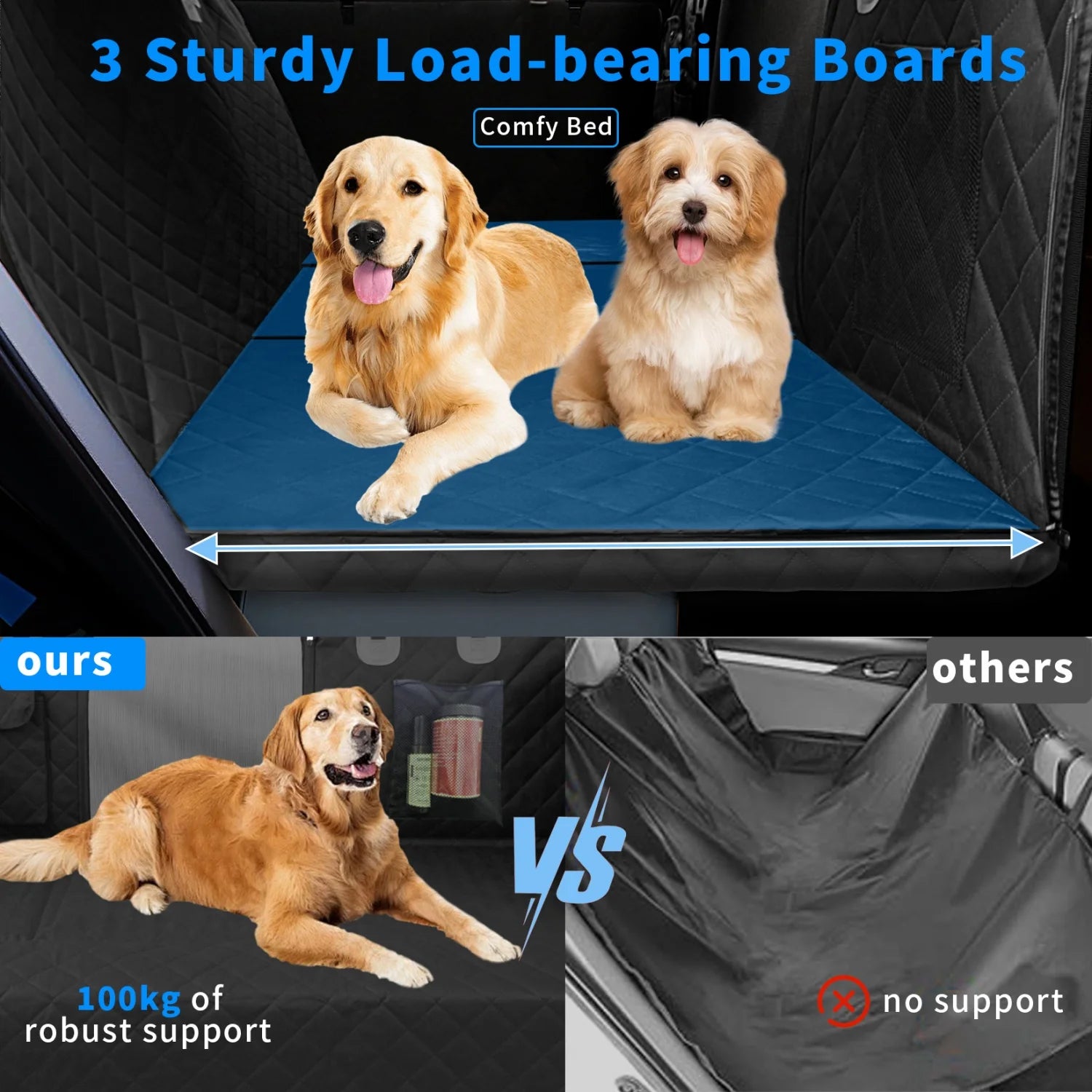 Housse siège arrière Pawlove chien imperméable rigide