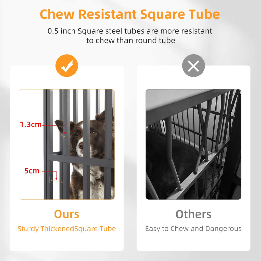 Cage chien XL empilable double niveau roulettes