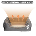 Panier peluche chien chat carré grande taille