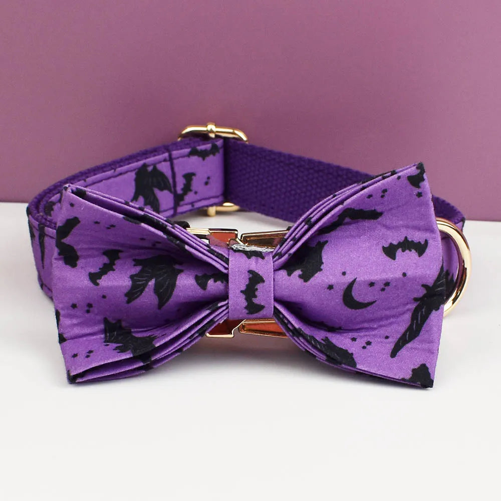 Collier chien Halloween personnalisé gravé – Sécurité & confort
