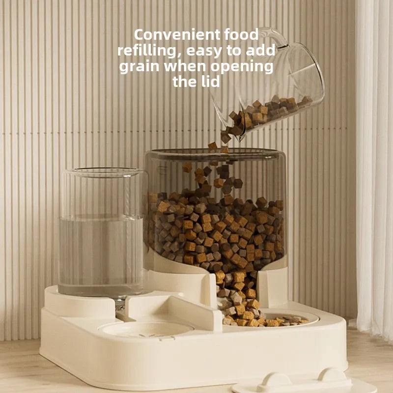 Distributeur auto eau nourriture chat chien fontaine