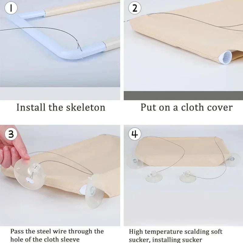 Hamac fenêtre chat suspendu support 20 kg ensoleillé