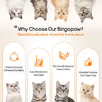 Arbre à chat moderne 110cm bois massif griffoir