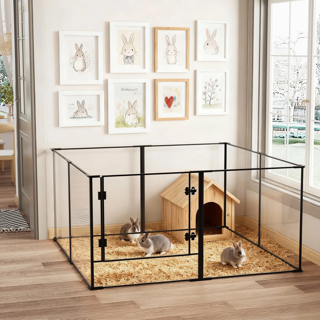 Parc intérieur design pour animaux – Sécurité, transparence & élégance