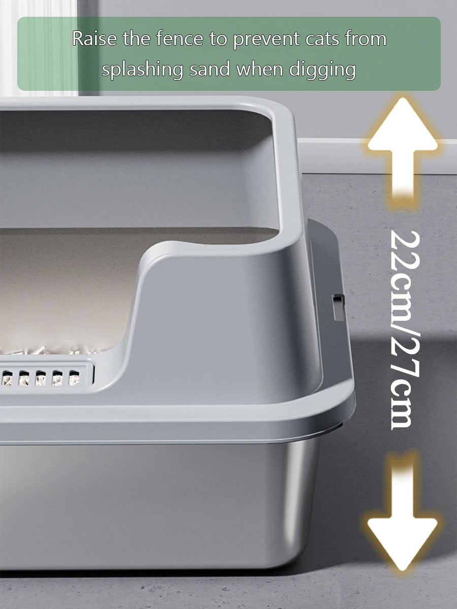 Bac litière chat inox XL