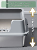 Bac litière chat inox XL