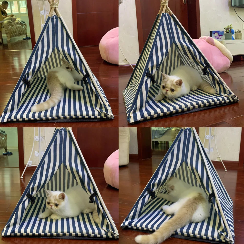 Tipi portable chien chat maison-tente intérieur extérieur